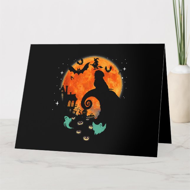 Carte Costume d'Halloween de citrouille effrayante de lu (Devant)