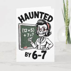Carte Costume d'Halloween de professeur de mathématiques
