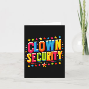 Carte Costume d'Halloween de sécurité des clowns