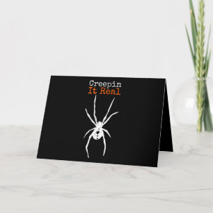 Carte Costume d'Halloween drôle de G d'araignée - Creepi