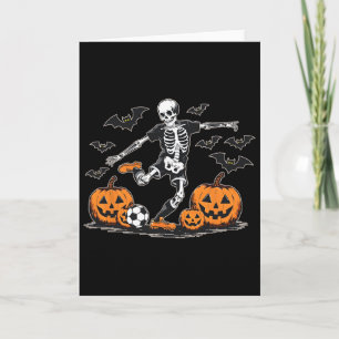 Carte Costume d'Halloween drôle de squelette de football