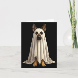 Carte Costume d'Halloween fantôme de berger allemand pou