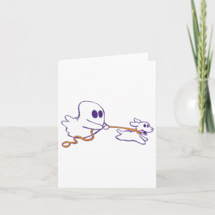 Carte Costume d'Halloween graphique pour chien fantôme m