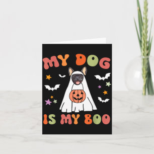 Carte Costume d'Halloween pour chien bouledogue français