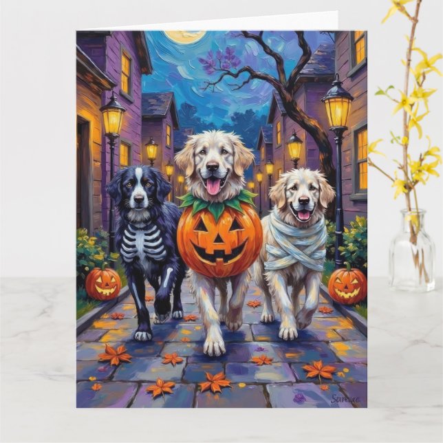 Carte Costume d'Halloween pour la tournée des friandises (Fleur jaune)