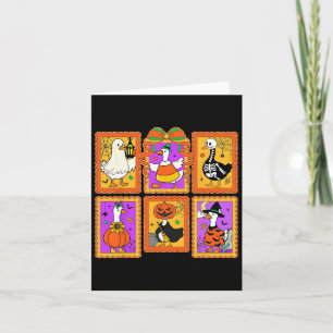 Carte Costume d'oie d'Halloween éffrayant Bloc de couleu