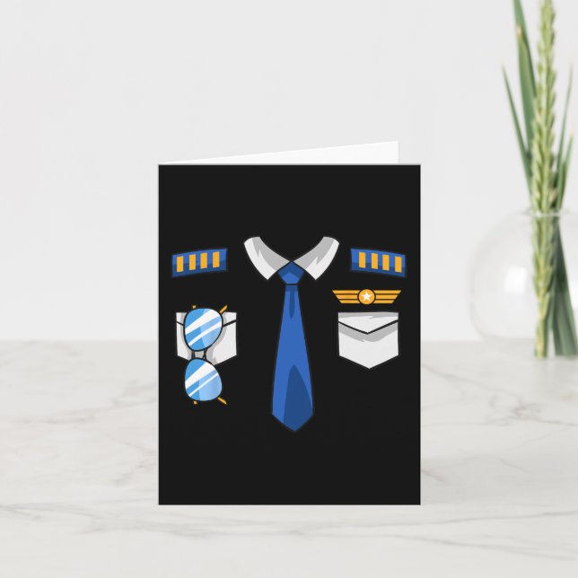 Carte Costume d'uniforme de pilote d'avion Aviation Avia (Devant)