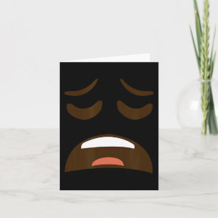 Carte Costume Émoticône Visage Fatigué Épuisé Facile Hal