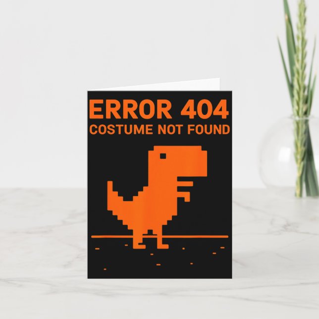 Carte Costume Erreur 404 Non Trouvé Drôle Programmeur (Devant)