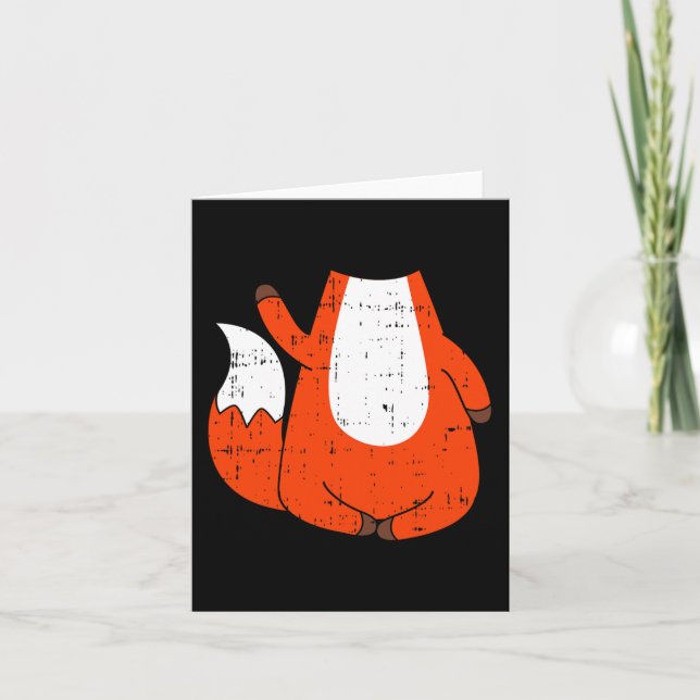 Carte Costume Fox mignon animal facile Halloween cadeau (Devant)