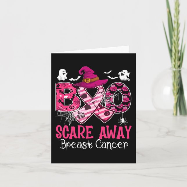 Carte Costume Halloween Boo Peur Le Cancer Du Sein (Devant)