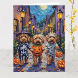 Carte Costume Halloween Cockapoo Dogs Trick or Treating