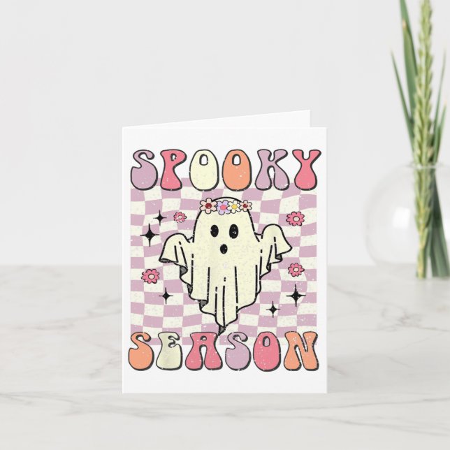 Carte Costume Halloween de saison éffrayante (Devant)