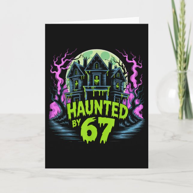 Carte Costume Halloween Mème Hanté _4  (Devant)