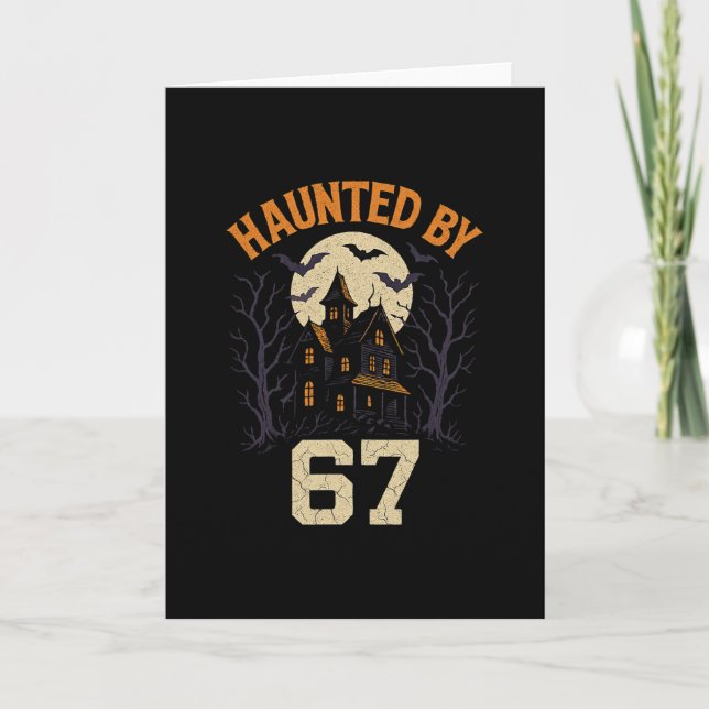 Carte Costume Halloween Mème Hanté 67  (Devant)