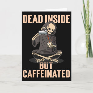 Carte Costume Halloween squelette Latte Mort à l'intérie