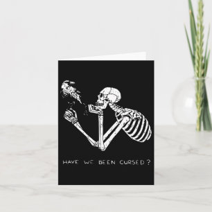 Carte Costume Halloween squelette rétro drôle crâne effr