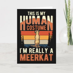 Carte Costume humain Meerkat Halloween Meerkat