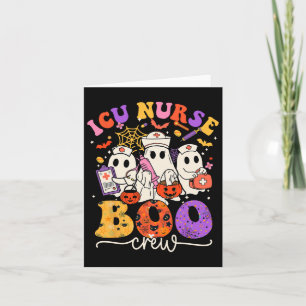 Carte Costume Icu Boo Crew Funny Nurse Ghost Halloween