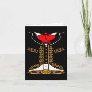 Carte Costume Mexicain de Mariachi Charro pour le Cinco 