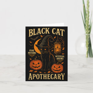 Carte Costume rétro Halloween Chat noir M Apothicaire