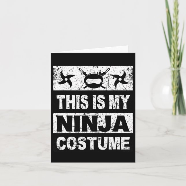 Carte Costume Retro Ninja Halloween Pour Enfants Hommes (Devant)