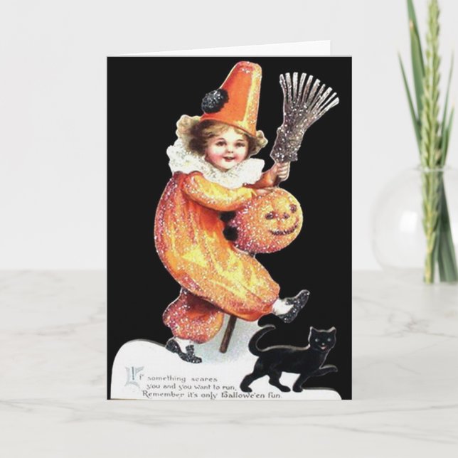 Carte Costume vintage d'Halloween (Devant)