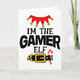 Carte Costumes d'elfe de gamer amusants Noël Famille Tap