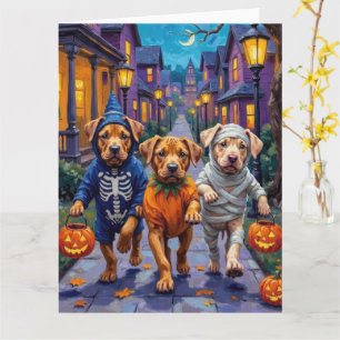 Carte Costumes d'Halloween pour chiens Shar Pei allant c