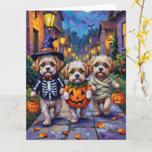 Carte Costumes d'Halloween pour chiens Shih Tzu allant c