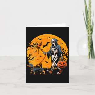 Carte Costumes d'Halloween pour femmes Chien Squelette c