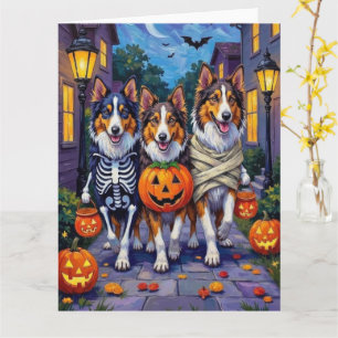 Carte Costumes d'Halloween pour Rough Collie allant cher