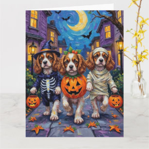 Carte Costumes d'Halloween pour Spaniel Cavalier King Ch