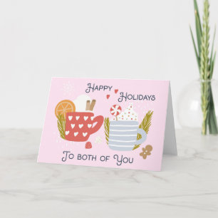 Carte Cosy Couple Christmas Mugs and Traitements Salutat