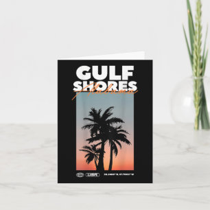 Carte Côte du Golfe - Alabama Summer Palm Vacation Usa