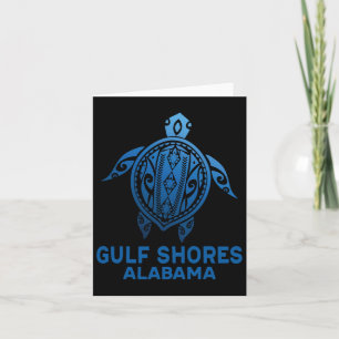 Carte Côte du Golfe Alabyma Tribyl Tattoo Tortue bleue