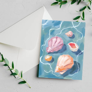 Carte Côtière Aquarelle Pastel Coquillages Océaniq