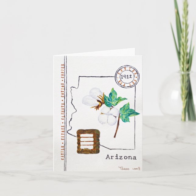 Carte Coton de l'Arizona (Devant)