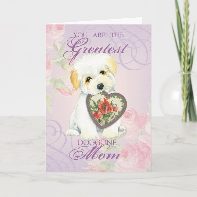 Carte Coton de Tulear Heart Mom (Devant)
