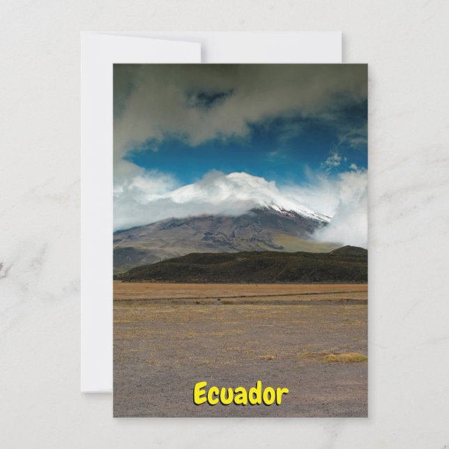 Carte Cotopaxi, Équateur (Devant)