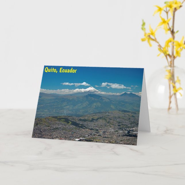 Carte Cotopaxi & Quito (Fleur jaune)