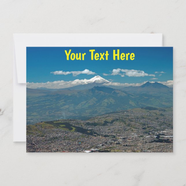 Carte Cotopaxi & Quito personnalisable (Devant)