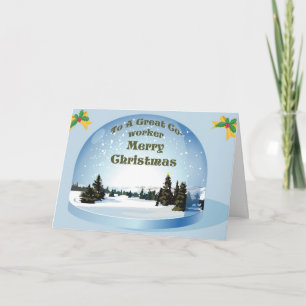 Carte Cotravailleur de Noël