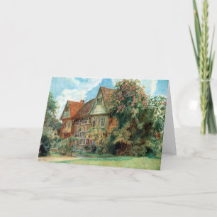 Carte Cottage and Flowers Birthday Card