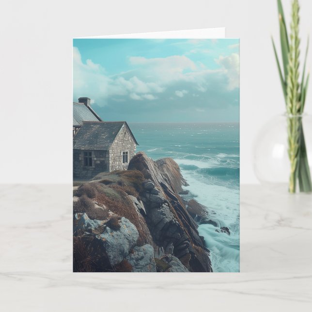 Carte Cottage médiéval sur une falaise (Devant)