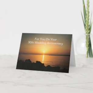 Carte Coucher de soleil 30e anniversaire de mariage pers
