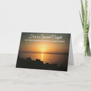 Carte Coucher de soleil 60e anniversaire de Mariage pers
