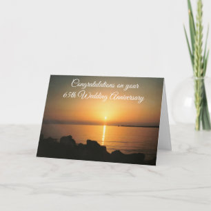 Carte Coucher de soleil 65e anniversaire Mariage personn