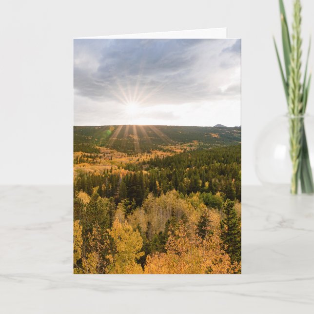 Carte Coucher de soleil à Aspen (Devant)