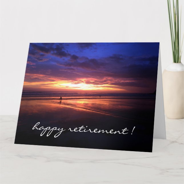 Carte coucher de soleil à la retraite vif grand (Devant)